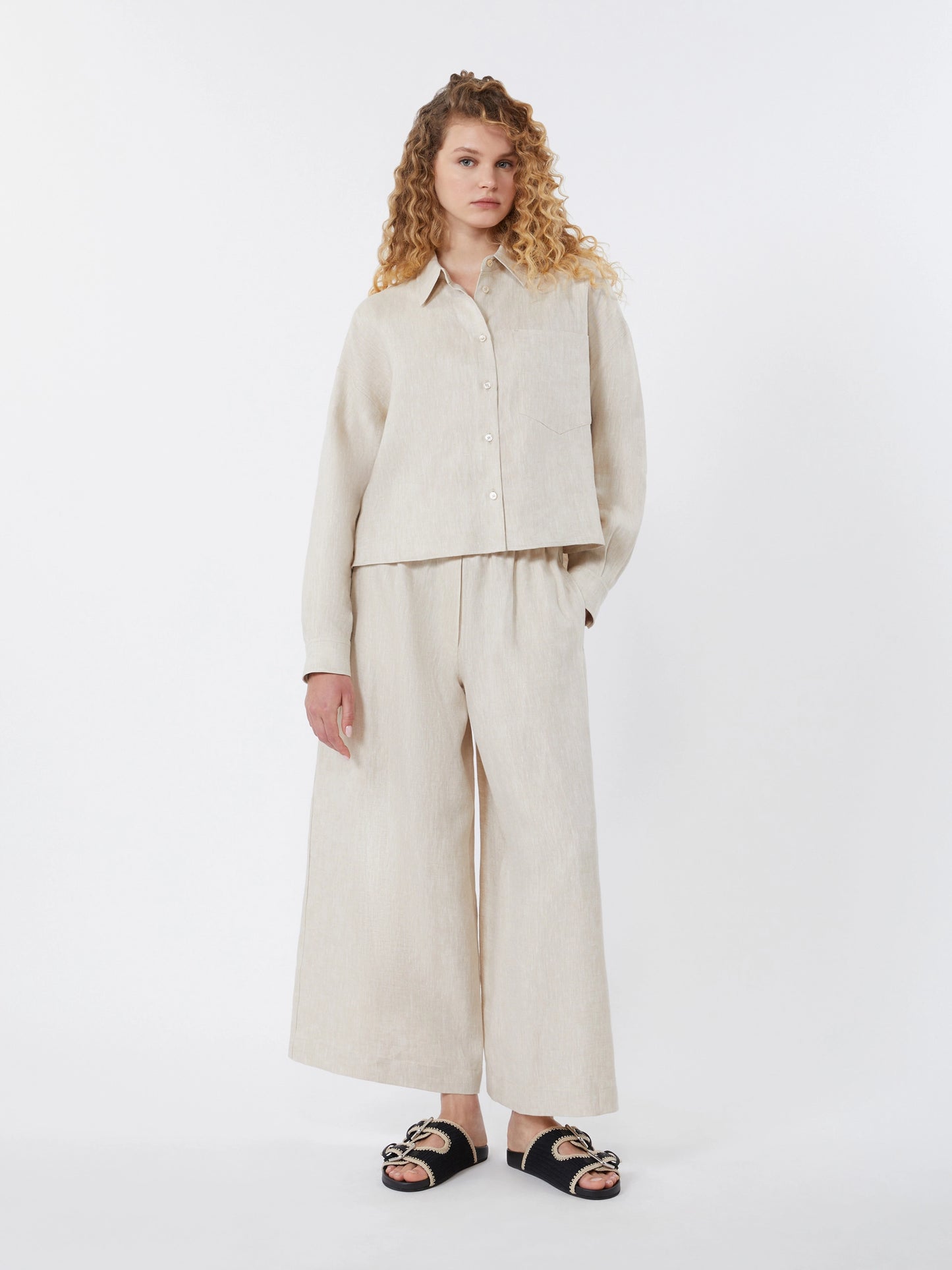Pantalon large en lin FELINO Max Mara weekend