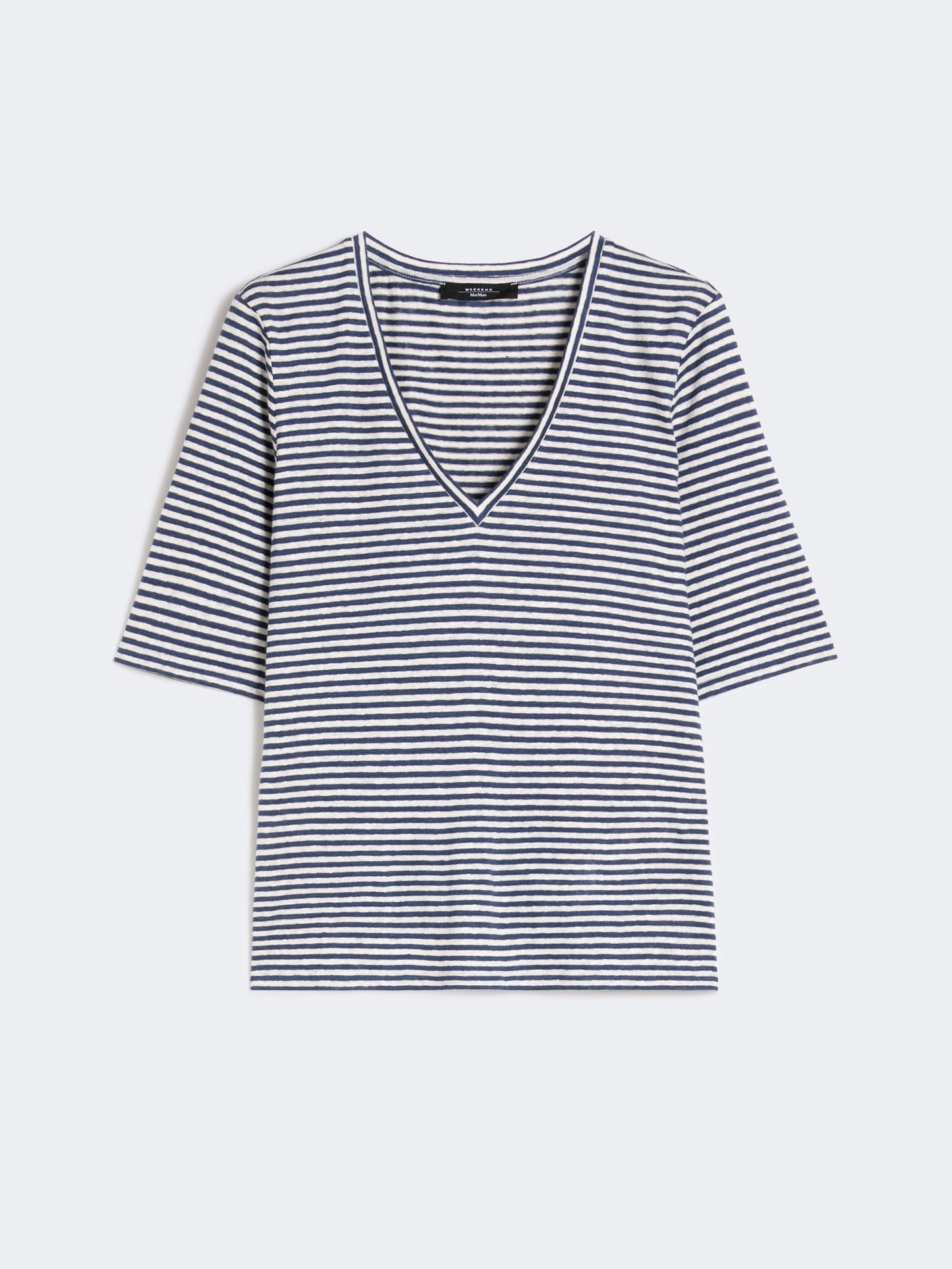 T-shirt à col en V en jersey de lin OPZIONE Max Mara weekend (Copie)