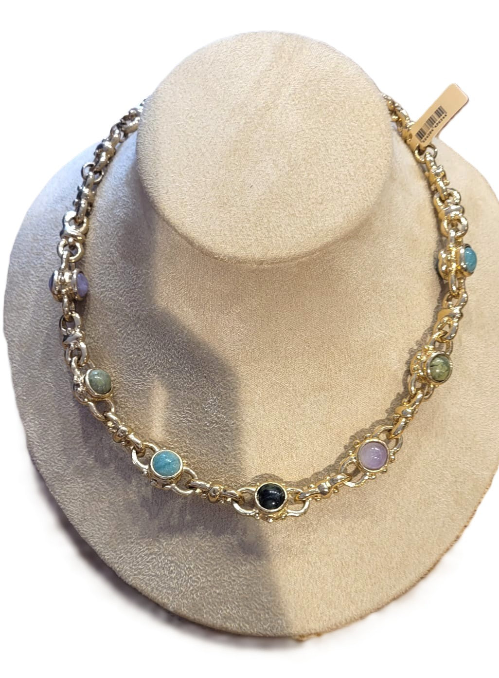 Collier Amarante cabochons multi doré - GAS Bijoux