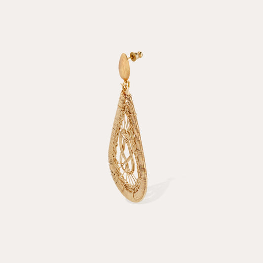 Boucles d'oreilles Tojo Filea dorées GAS Bijoux