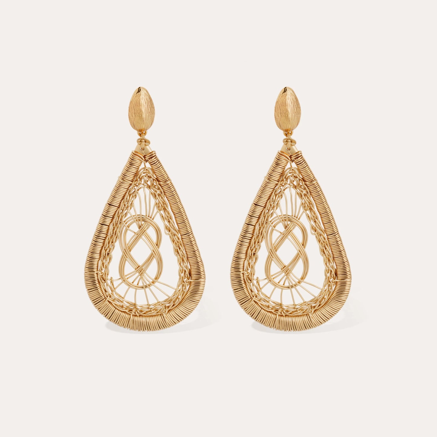 Boucles d'oreilles Tojo Filea dorées GAS Bijoux