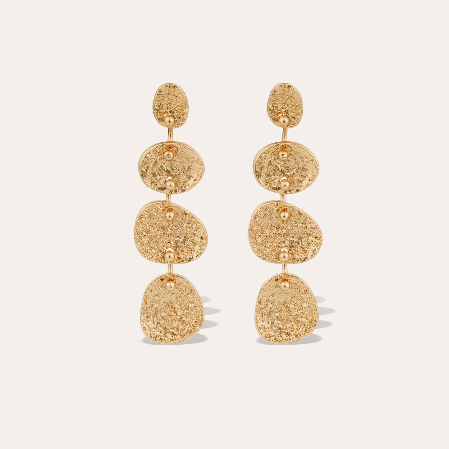 Boucles d'oreilles Eclipse 4 rangs dorées GAS Bijoux