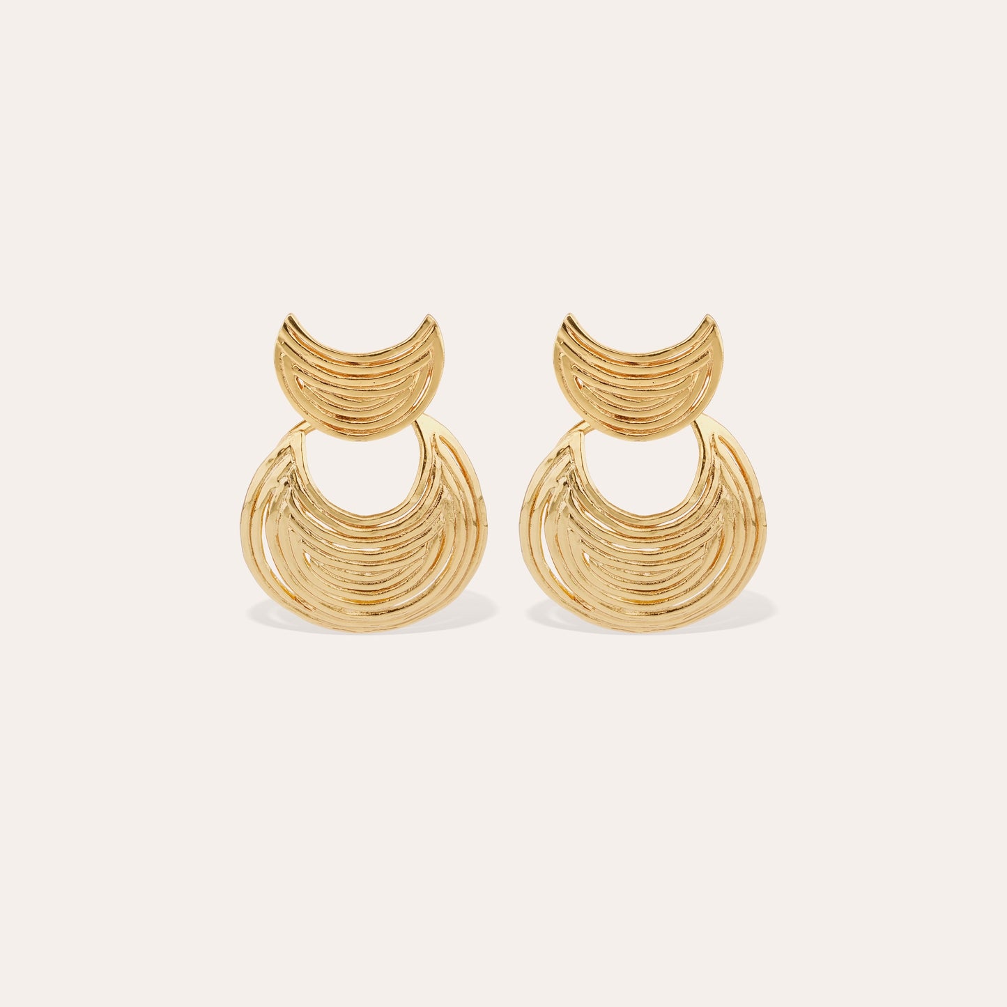 Boucles d'oreilles Luna Wave mini dorées GAS Bijoux