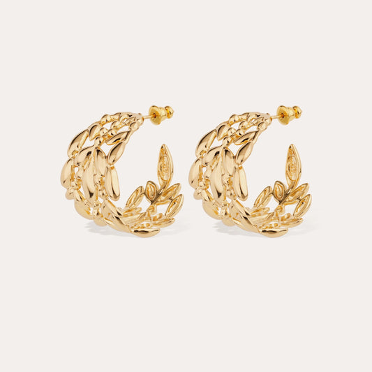 Boucles d'oreilles Olea créole petit modèle dorées GAS Bijoux