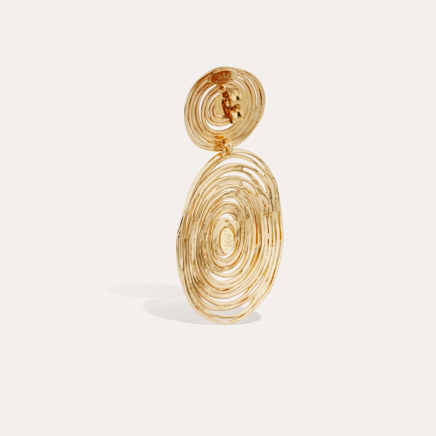 Boucles d'oreilles Wave grand modèle dorées GAS Bijoux