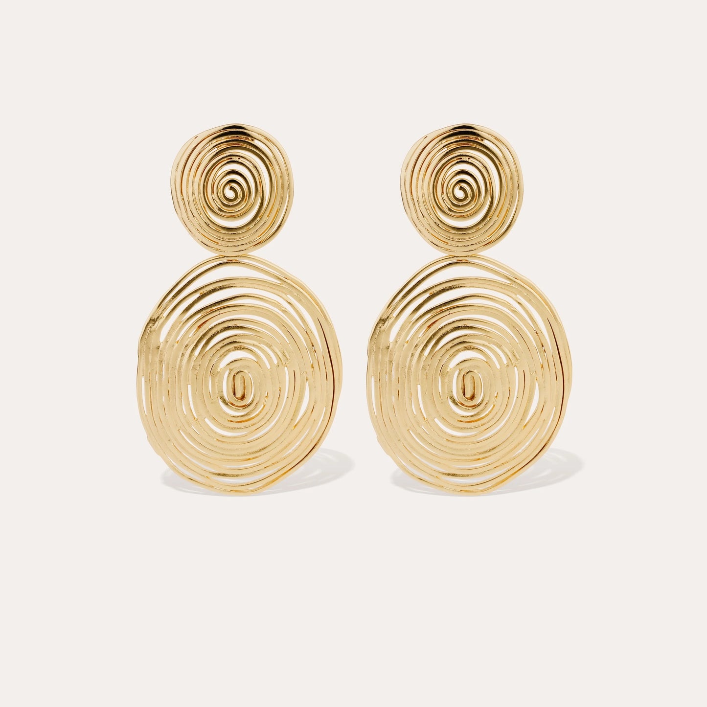 Boucles d'oreilles Wave grand modèle dorées GAS Bijoux