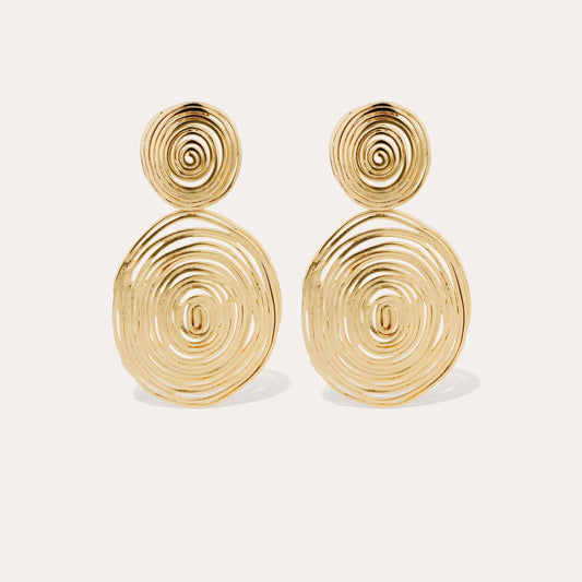Boucles d'oreilles Wave grand modèle dorées GAS Bijoux