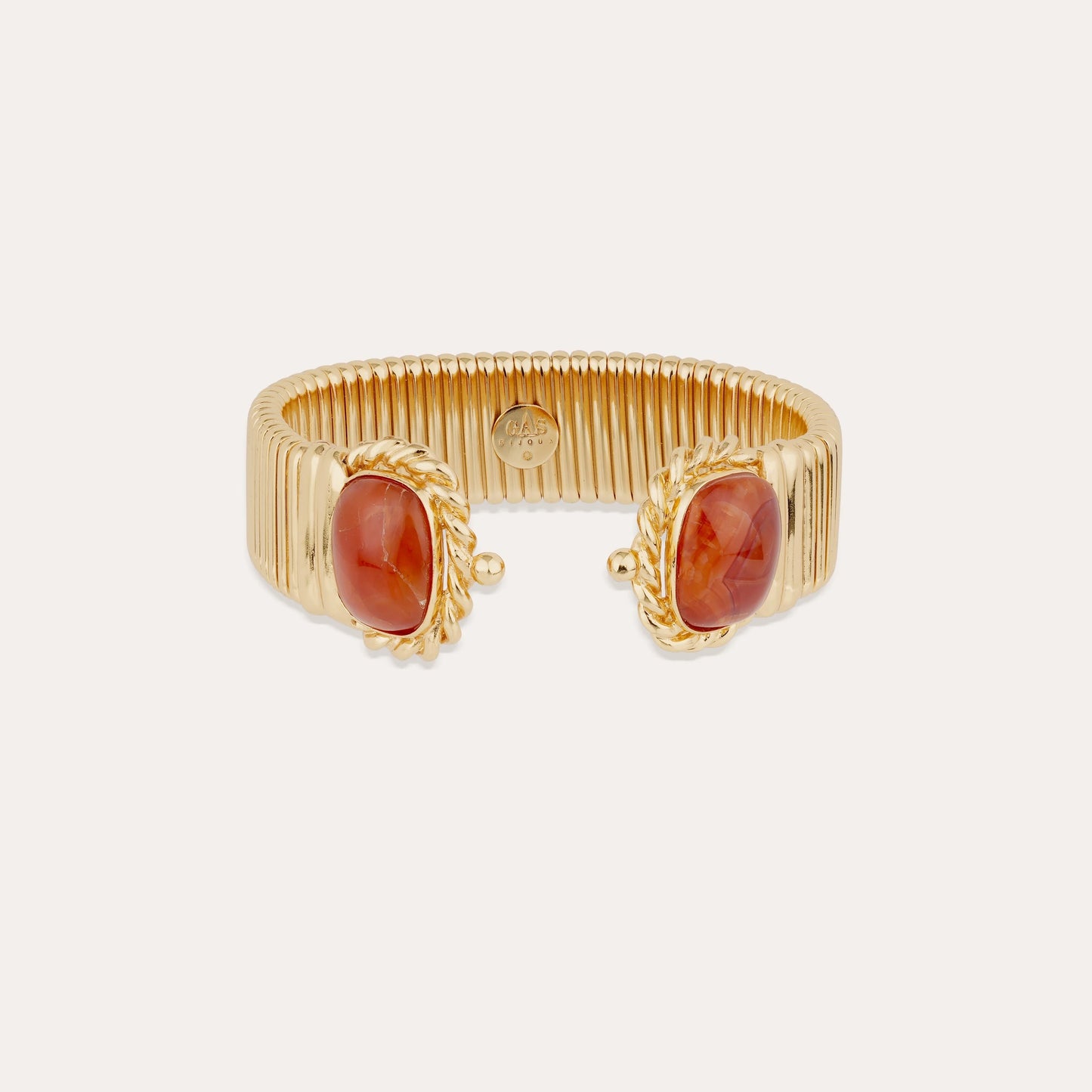 Bracelet Amarante double doré - Cornaline GAS Bijoux
