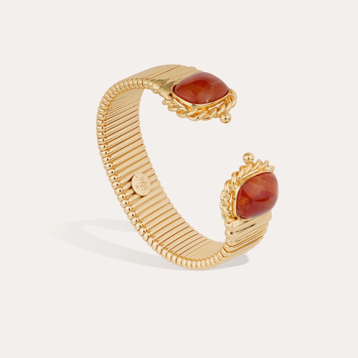 Bracelet Amarante double doré - Cornaline GAS Bijoux