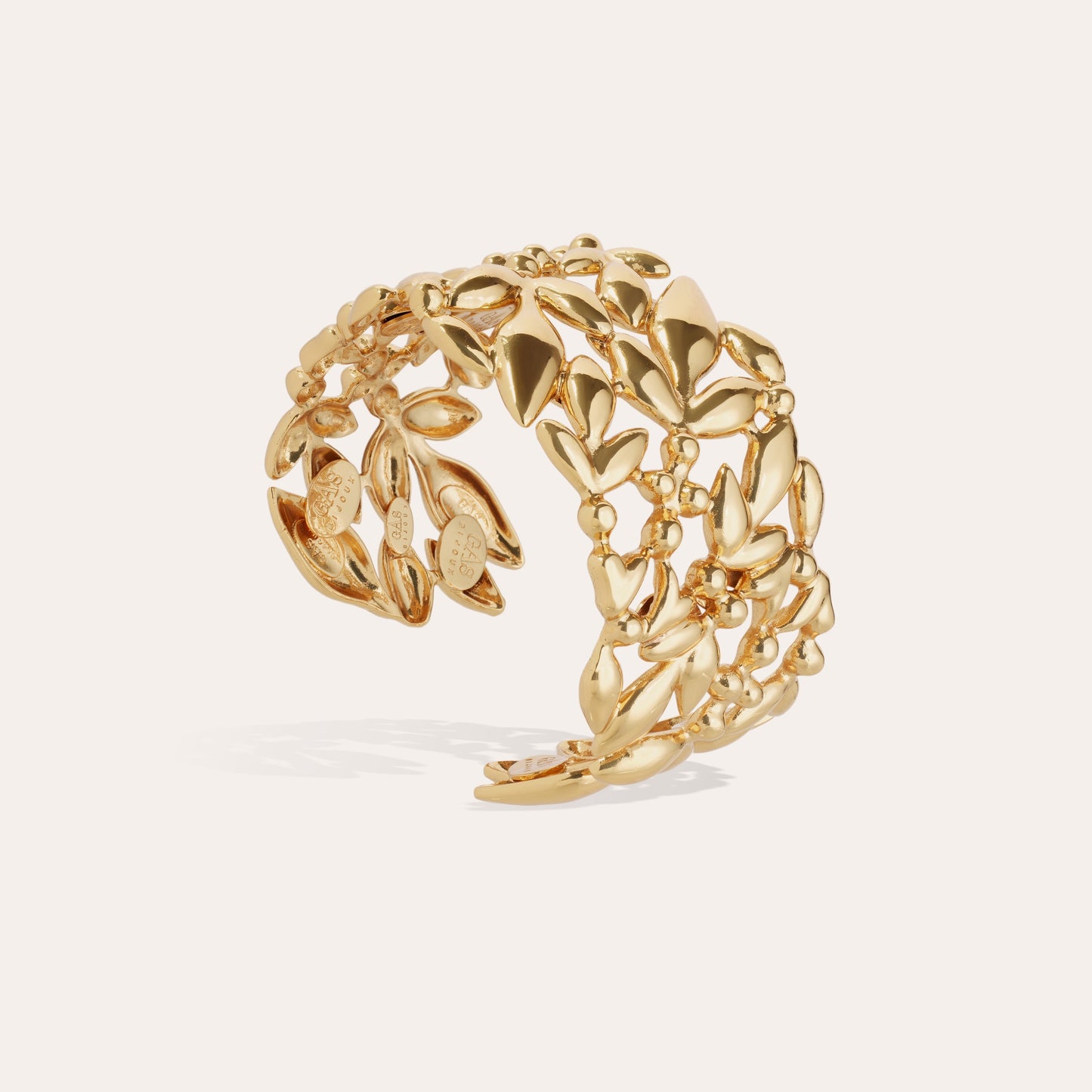 Bracelet manchette Olea doré GAS Bijoux