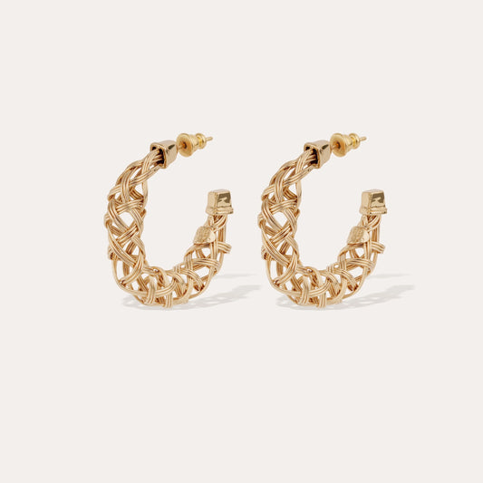 Boucles d'oreilles créoles Fileo petit modèle dorées GAS Bijoux