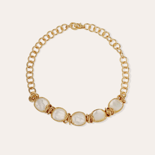 Collier Sirena doré - Nacre blanche GAS Bijoux