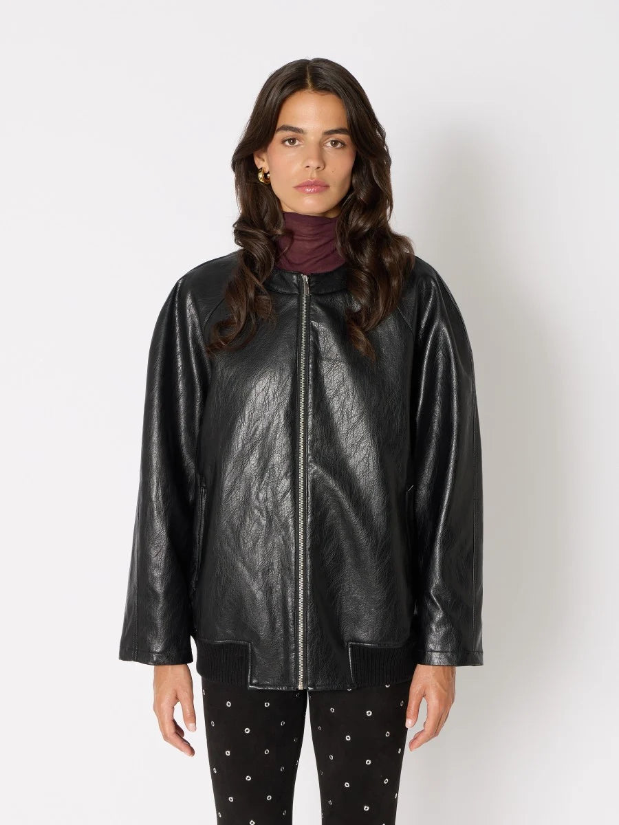 Veste large Garda en simili cuir Berenice