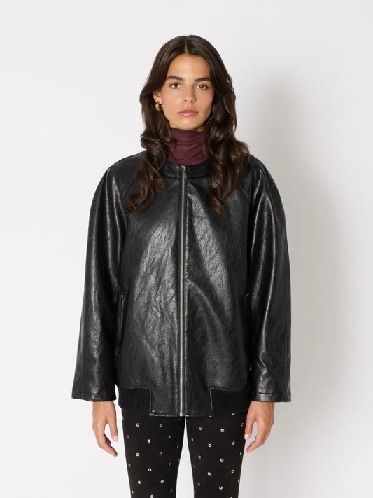 Veste large Garda en simili cuir Berenice