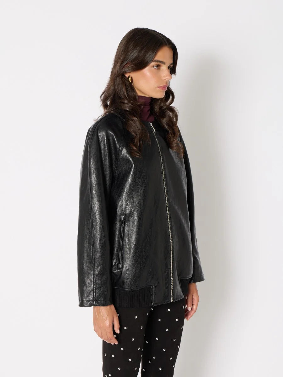 Veste large Garda en simili cuir Berenice