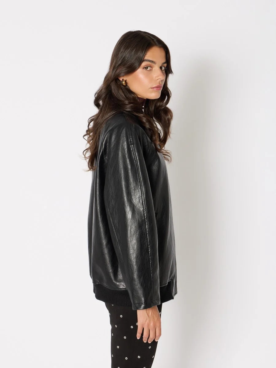 Veste large Garda en simili cuir Berenice