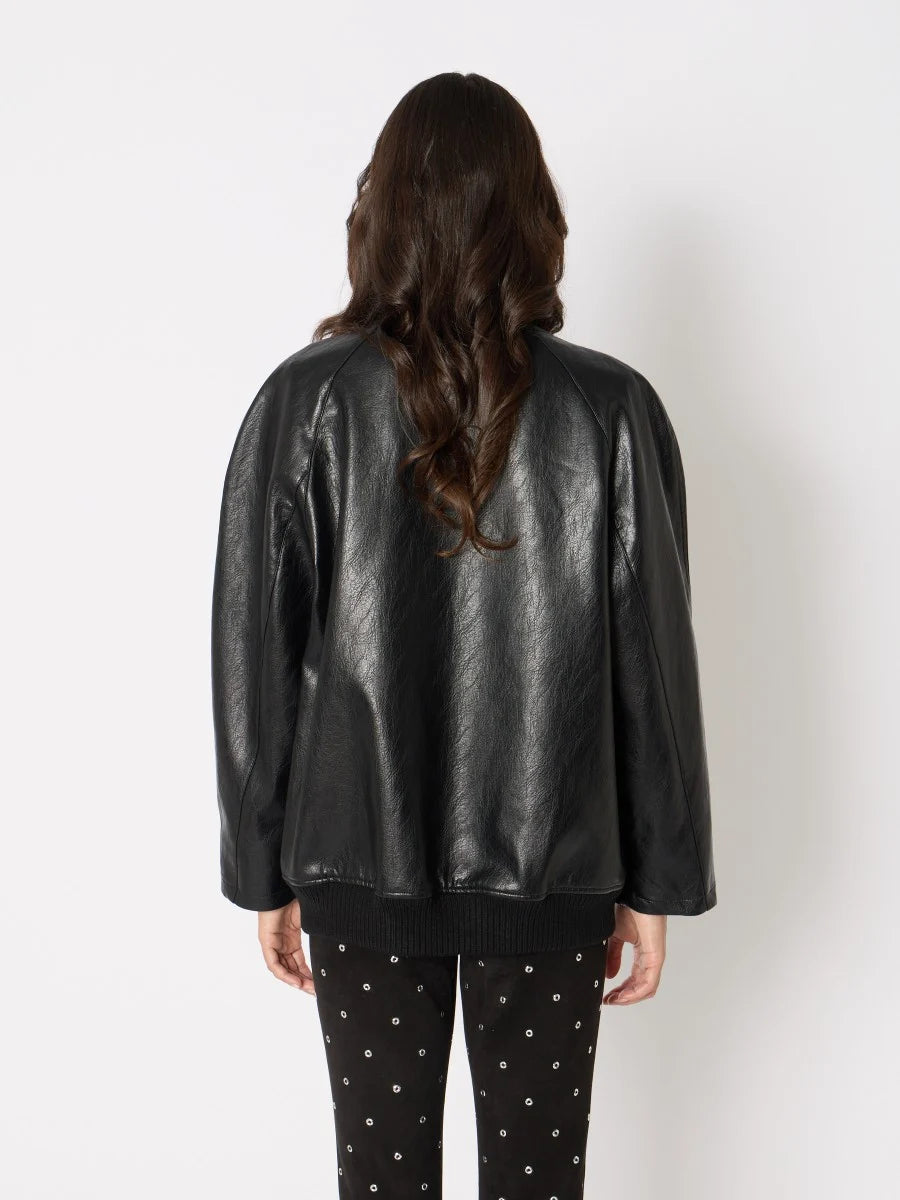 Veste large Garda en simili cuir Berenice