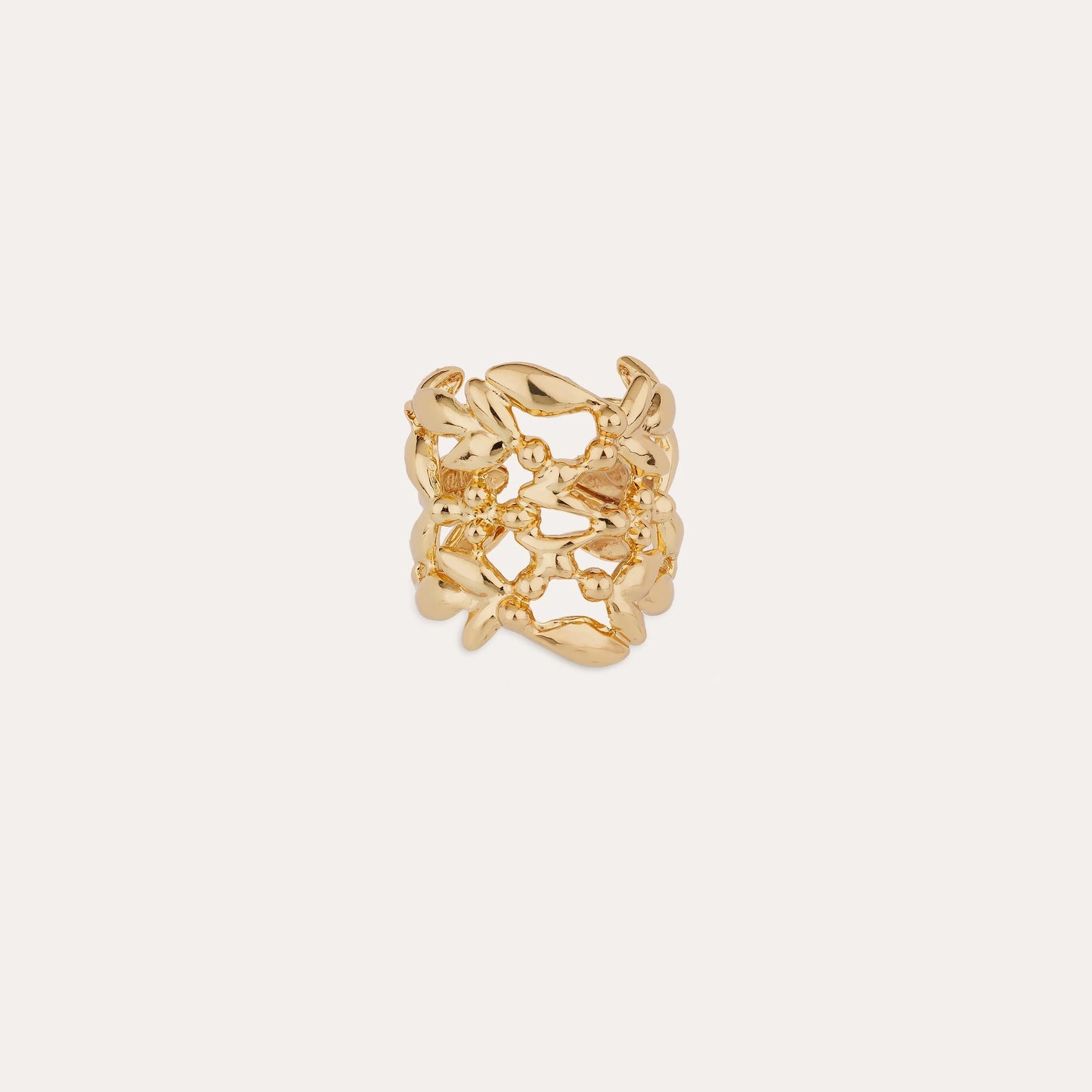 Bague Olea manchette dorée GAS Bijoux