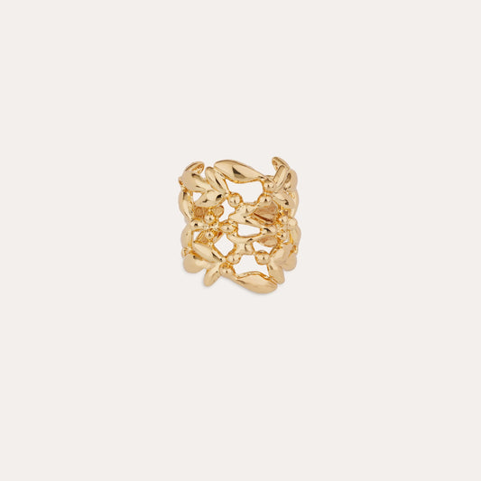 Bague Olea manchette dorée GAS Bijoux