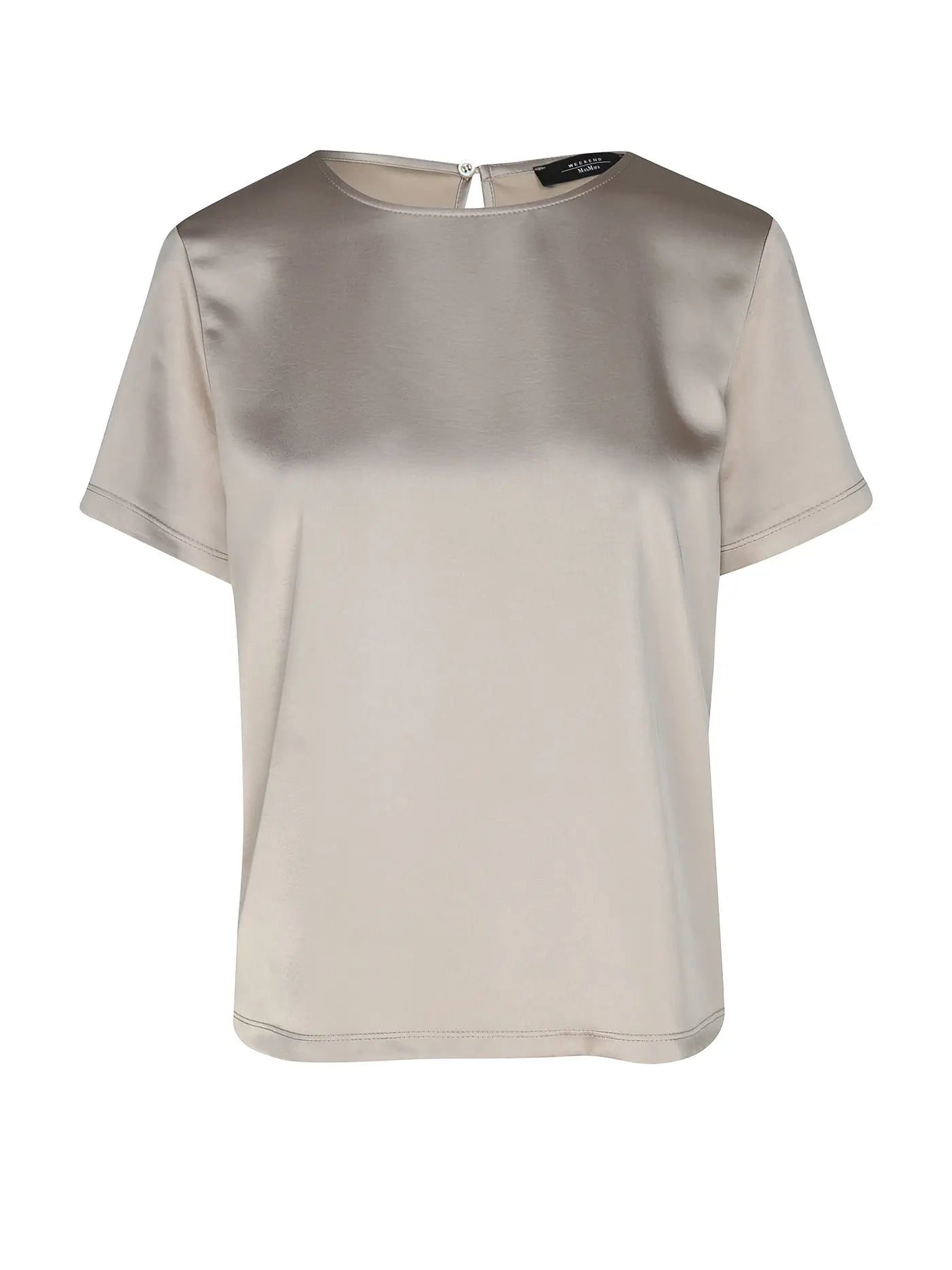 Tee shirt en satin et jersey ZONA Max Mara weekend beige